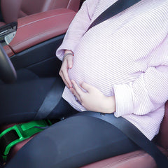 Pregnant Woman Driving Safe Belt