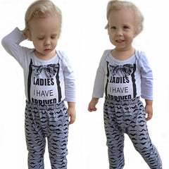 Baby Boys clothes Set 3Pcs Bow Tie