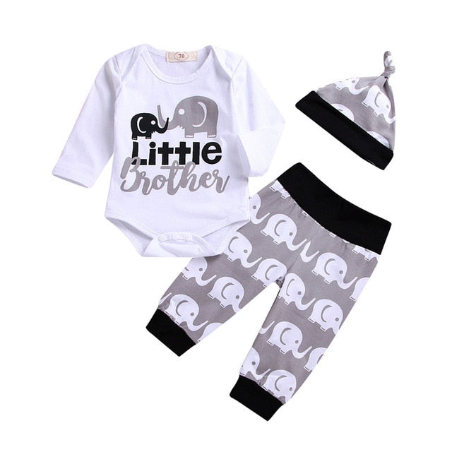 Baby Boys clothes Set 3Pcs Bow Tie